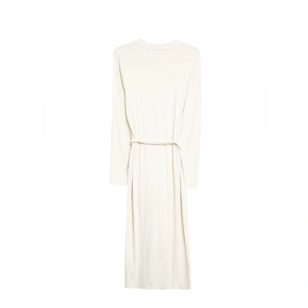 Banana Republic Ribbed Button-Front Tie Waist Sweater Dress/Cardigan – Sz M - Picture 6 of 11